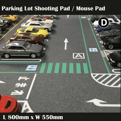Miniatura 5 de TAPDRA Alfombrilla de estacionamiento de 1/64, modelo de automóvil, pantalla de escena de vehículo, alfombrilla grande para mouse de juguete