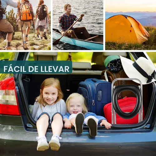 Miniatura 7 de BLIKA Inodoro Portátil para Acampar, Inodoro Plegable de Acero Inoxidable para Campamento y Viaje de 350LBS con Asiento Suave para Adultos, Inodoro