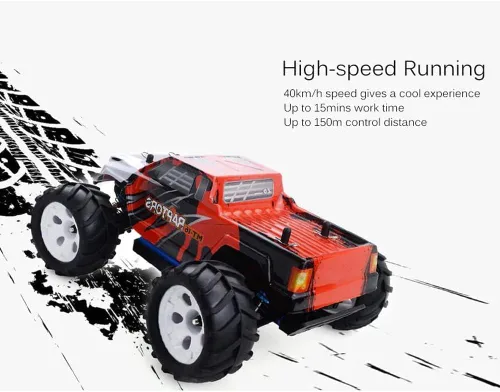 Miniatura 4 de Coche de control remoto RTR a escala 1/16 para adultos, máximo 40 Km/h Autos RC rápidos con motor sin escobillas, camión RC todoterreno de carreras