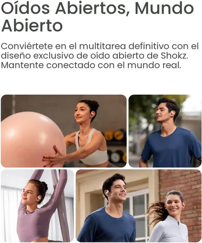 Miniatura 5 de SHOKZ OpenFit Air - Auriculares de oreja abierta, auriculares verdaderamente inalámbricos, resistentes al agua, ganchos seguros para uso diario