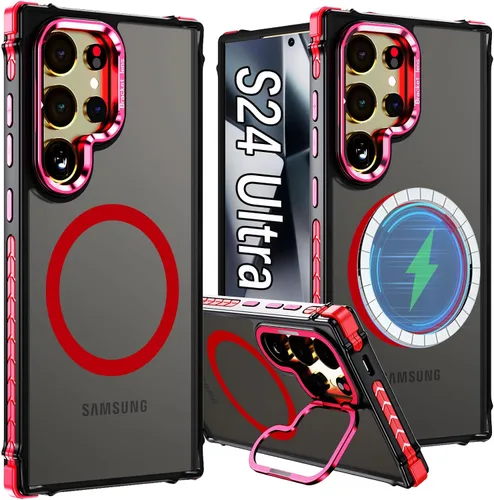 Miniatura 29 de para Galaxy S24 Plus Funda Magnética, Funda Resistente y Rugosa con Protección contra Caídas [Compatible con Carga Inalámbrica Rápida] Funda