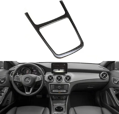 Miniatura 11 de x xotic tech Interruptor de control de aire acondicionado, marco de fibra de carbono real, compatible con Mercedes Benz A180 CLA180 CLA200 CLA250