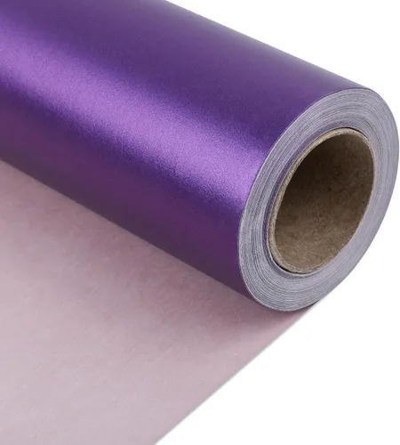 Miniatura 11 de NESCCI Papel de regalo mate, papel de brillo perlado de color sólido, 3 rollos, 17 pulgadas x 32.8 pies por rollo. Papel de regalo perfecto