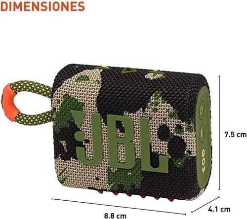 Miniatura 2 de Bocina JBL Go 3 portátil Bluetooth inalámbrica, batería incorporada impermeable IP67 y a prueba de polvo - Squad - La solución integral de tela