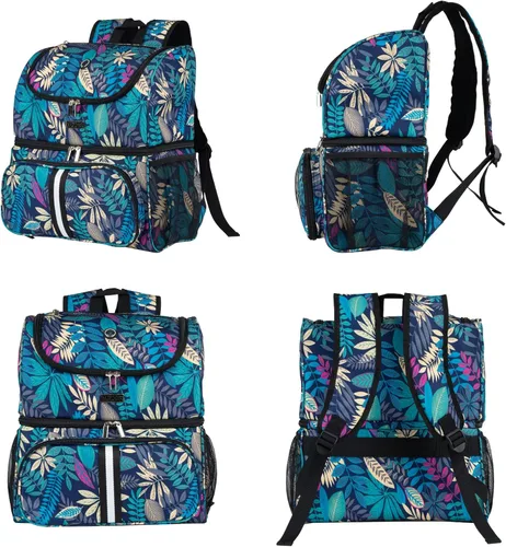 Miniatura 2 de BAGLHER Bolsa de viaje para mascotas, mochila de doble capa para suministros para mascotas (para todos los suministros de viaje para mascotas), Hawái