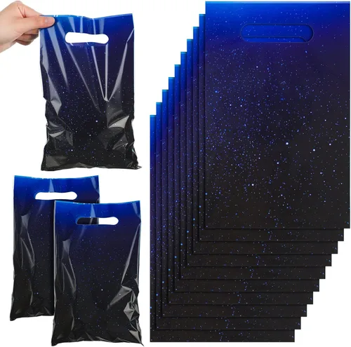 Zonon Paquete de 50 bolsas para recuerdos de fiesta de galaxia, suministros de galaxia, suministros para el espacio exterior, bolsas de regalo de
