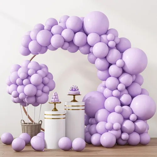 Miniatura 67 de Rubfac - Globos azul rey, 129 unidades, diferentes tamaños, 18, 12, 10 y 5 pulgadas para arco de guirnalda, decoración de cumpleaños azul, baby Azul