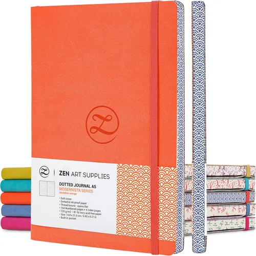 Miniatura 14 de Lindo Diario Grande de Puntos B5 - Disfruta del Bullet Journaling con Cubierta Suave de 7x10 pulgadas, Papel Grueso de 120gsm Sin Traspaso, Diario