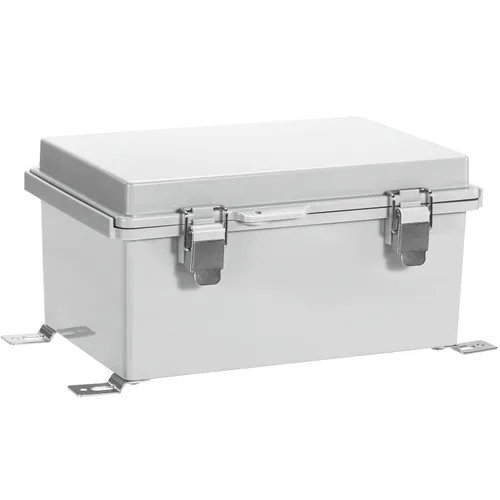 Miniatura 2 de Caja de conexiones eléctricas impermeables IP67 carcasa de plástico ABS con cubierta con bisagras con placa de montaje, soportes de pared