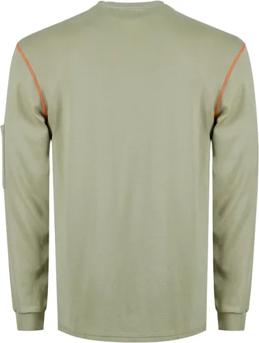 Miniatura 46 de KONRECO Camisas FR para hombres de manga larga Henley 7oz 100% algodón FRC camisa de soldadura de ropa