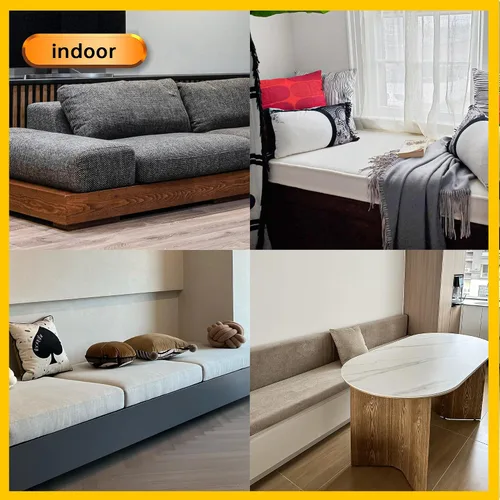 Miniatura 7 de Suavidad y dureza de asiento personalizadas, cojín de banco personalizado, cojines de banco para muebles de interior/exterior, 6 estilos