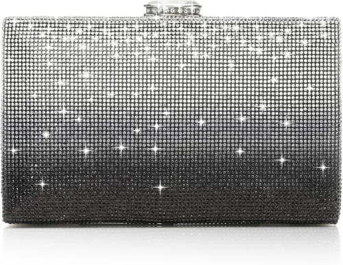 CARIEDO Bolso de Mano Tipo Clutch con Lentejuelas para Mujer, Elegante Bolso de Noche con Purpurina Brillante, Cartera de Noche Llamativa para
