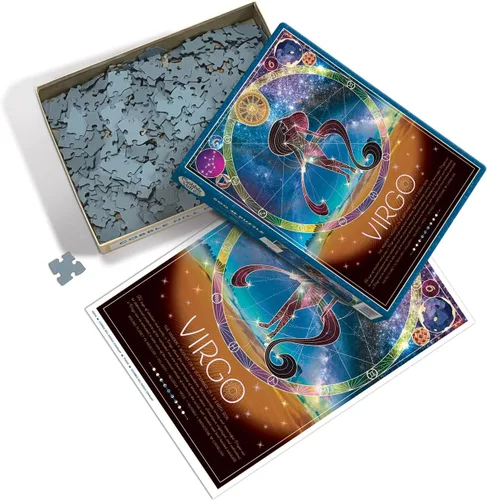 Miniatura 3 de Cobble Hill - Rompecabezas del zodiaco de 500 piezas, Virgo, póster de muestra incluido