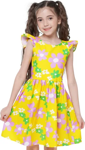Miniatura 208 de Vestido de verano para niña, de algodón, con diseño floral