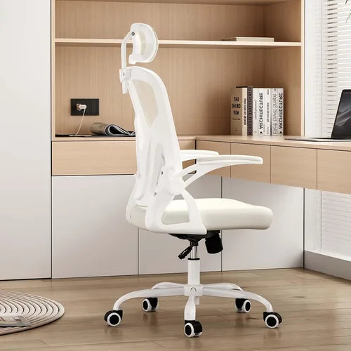Miniatura 6 de Silla de oficina ergonómica con soporte lumbar, silla de escritorio de respaldo alto, silla ejecutiva giratoria para computadora, altura ajustable