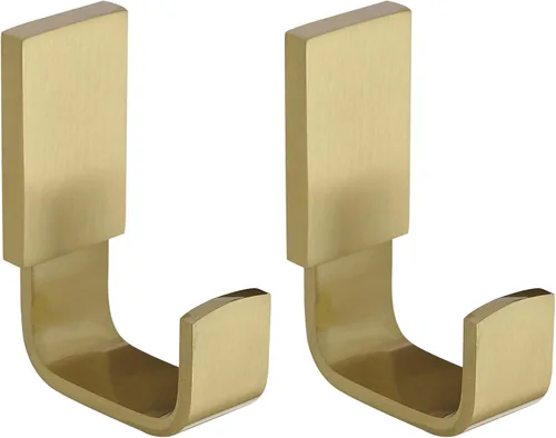 Miniatura 10 de BESy Ganchos individuales para toallas para baño, cocina, garaje, estilo cuadrado, ganchos para bata y sombrero, montaje en pared con tornillos