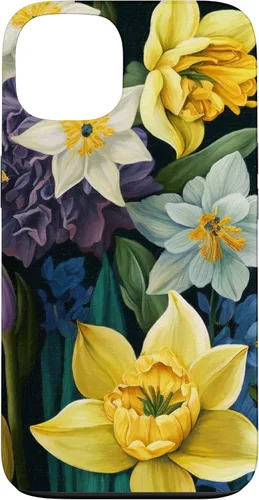 Miniatura 7 de iPhone 16 Painted Spring Bold Daffodils and Flowers, Flower Lover Case