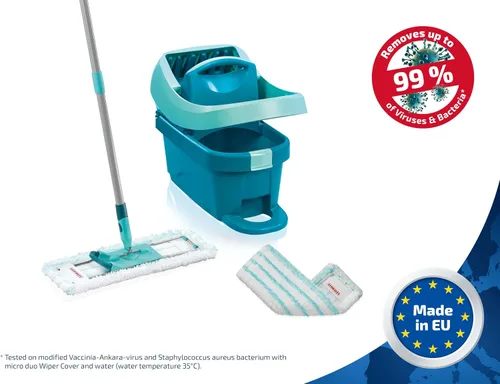 Miniatura 2 de Leifheit Floor Cleaning Profi XL - Juego de trapeador y cubeta - Trapeador de microfibra de 16.5 in para suelos grandes con junta de 360°, sistema