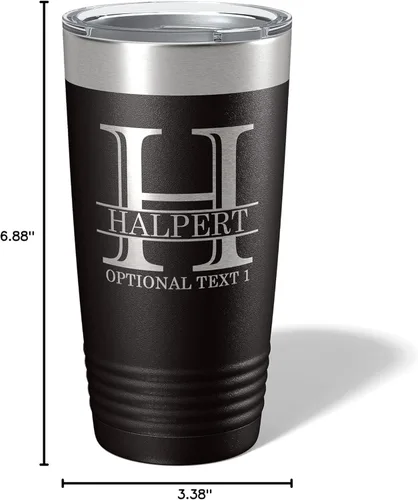 Miniatura 7 de Vaso de acero inoxidable aislado con tapa de 20 onzas (17 colores) con recubrimiento en polvo, grabado personalizado, idea de regalo grabada