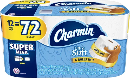 Miniatura 21 de Charmin Papel higiénico ultra suave, 24 megarrollos de papel de baño = 96 rollos regulares