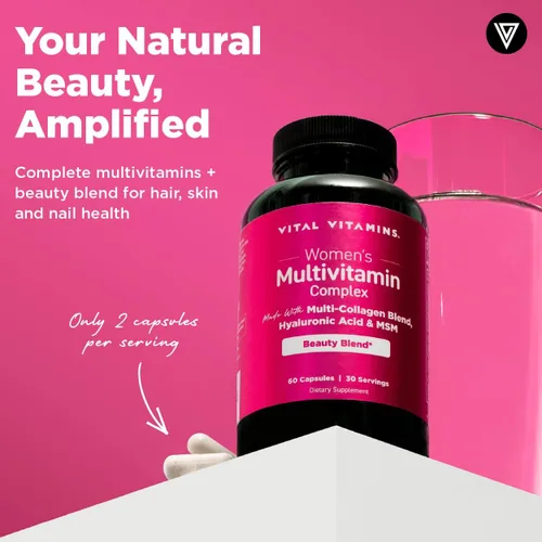 Miniatura 3 de Vital Vitamins Complejo de colágeno múltiple Plus + complejo multivitamínico para mujeres