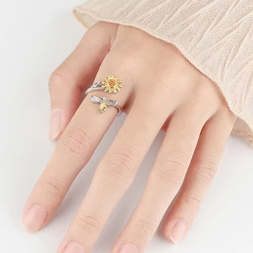 Miniatura 27 de Anillo de plata 925, anillos de plata ajustables para mujer, anillos de pulgar abiertos, anillos de circonio, anillos ajustables, anillos abiertos