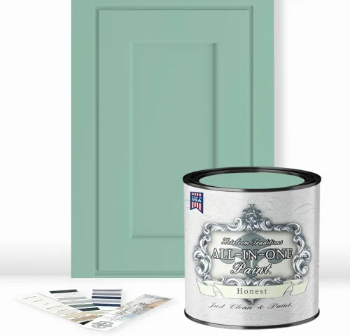 Miniatura 163 de Pintura TODO EN UNO, Abbey (gris cálido), Muestra de 8oz - Pintura duradera para gabinetes y muebles. Imprimación y capa superior incorporadas,