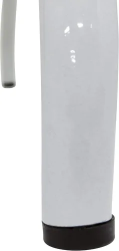 Miniatura 8 de Calico Designs Adelaide - Silla giratoria de oficina con respaldo medio, tapicería de gamuza sintética gris oscuro, patas de metal blanco, capacidad