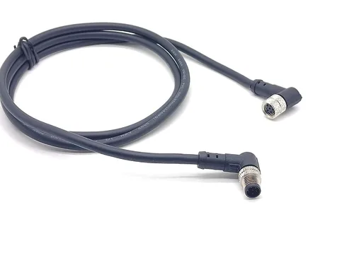 Miniatura 5 de M8 Profinet Cable impermeable 3 Pin de ángulo recto hembra enchufe macho Cable de moding con 1M PVC 26AWG Cable