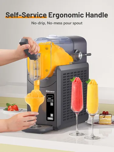 Miniatura 4 de RELEXNOW Máquina de granizado para el hogar, 6 programas preestablecidos, frappés de servicio suave, batidos, margaritas y bebidas congeladas,
