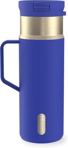 Miniatura 7 de Contigo SnapSeal - Botella de agua de acero inoxidable de 14 onzas con aislamiento al vacío con tapa de cierre automático a prueba de fugas