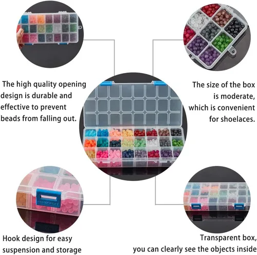 Miniatura 9 de PH PandaHall 1560 cuentas de vidrio esmerilado de 24 colores para hacer joyas, cuentas heladas de color caramelo de 0.236 pulgadas (0.236 in)