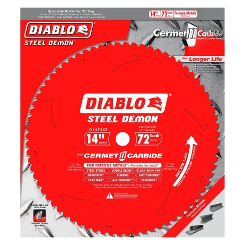 Miniatura 4 de Diablo Hoja de sierra Demon de acero para metal mediano – 5-1/2 pulgadas de diámetro, 30 dientes TCG, eje de 20 mm, corte de .059 pulgadas, ángulo