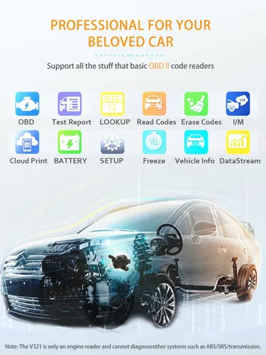Miniatura 2 de Escáner OBD2 - Herramienta de diagnóstico para lector de códigos de automóvil para comprobar la luz del motor, lector de códigos de fallas