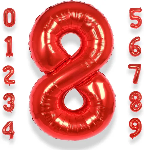 Miniatura 18 de AULE Globos de helio con letra roja S, de 40 pulgadas, grandes, gigantes, de lámina de mylar, rojos, para decoraciones de cumpleaños, aniversarios