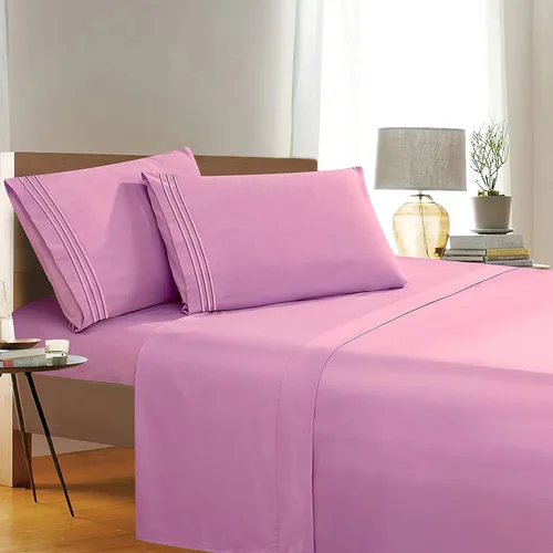 Miniatura 30 de Elegant Comfort 1500 Premier Resistente a Arrugas y Decoloración de Calidad Hotel Juego de Sábanas de 4 Piezas Ultra Suave Lujoso Incluye Sábana