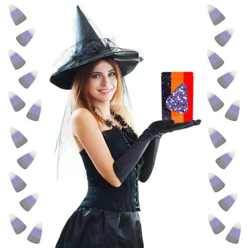 Miniatura 8 de Fruidles Golosinas de maíz de caramelo de Halloween, aperitivos divertidos y festivos (1 libra, zapateros de moras)