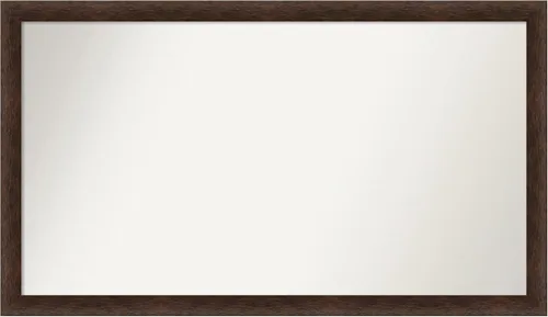 Miniatura 469 de Amanti Art Espejo de pared personalizado no biselado (24 x 27 pulgadas), marco estrecho de nogal chipre - varios tamaños personalizados - Espejo