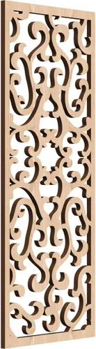 Miniatura 160 de Smithfield Paneles de pared decorativos de madera con calado, 13 3/8 pulgadas de ancho x 34 3/8 pulgadas de alto x 3/8 de alto, roble rojo rojo