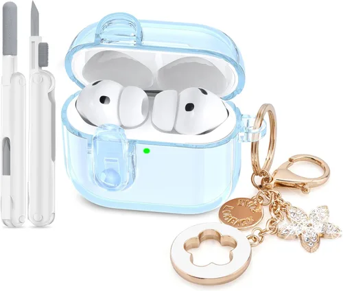 Miniatura 24 de Funda para Apple Airpods iPods Pro 3, fundas transparentes 2025 lindas mujeres, VISOOM Cute Air Pods Pro3 funda transparente para Airpods iPods Pro
