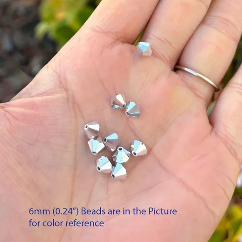 Miniatura 84 de 100 piezas auténticas Preciosa de 3 mm (0,12 pulgadas) cuentas sueltas de cristal bicono facetado pequeño amatista púrpura compatibles con cristales