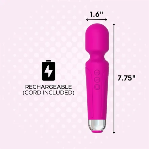 Miniatura 4 de Masajeador de varita eléctrica de silicona, juguetes para mujer, rosa, masajeador personal hipoalergénico seguro para el cuerpo, juguetes para Rosado