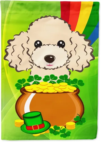 Miniatura 119 de Caroline's Treasures BB1963GF Bandera de Bulldog Inglés para el Día de San Patricio para el jardín, bandera decorativa para patio exterior, patio