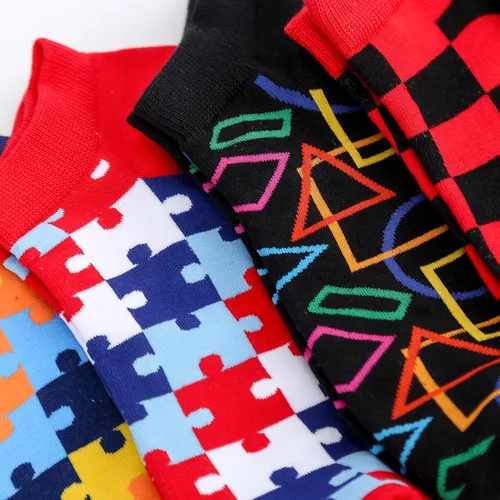 Miniatura 4 de Mens Fun Ankle Socks,Crazy Funny Cool Funky Colorful Novelty Silly Graphic Patterned Socks Gift for Men