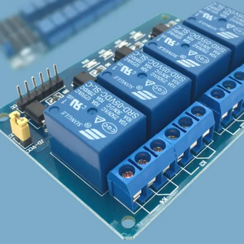Miniatura 4 de Módulo de relé de 4 canales DC de 5 V compatible con Arduino R3 MEGA Raspberry Pi con optoacoplador placa de expansión de alto y bajo nivel Módulo