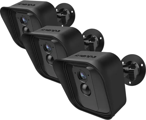 Frienda Soporte de pared ajustable de 360 grados negro y piel protectora de silicona para cámara de seguridad Blink Xt para interiores y exteriores