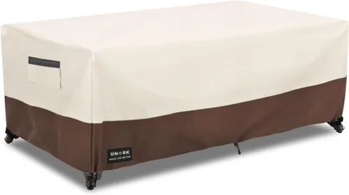 Miniatura 19 de Funda para mesa de café para patio al aire libre, 600D, resistente al agua, resistente, fundas para muebles de patio, 48 x 28 x 16 pulgadas