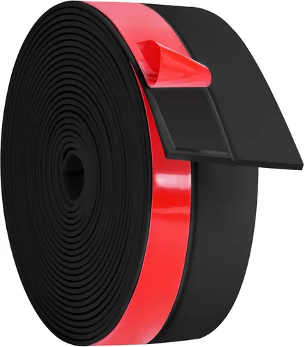 Miniatura 15 de ToLanbbt Burlete Sellador de Silicona para Puerta Tira Selladora 3 pulgadas x 20 pies Bloqueador de Corrientes de Aire para Puerta Cinta Negro