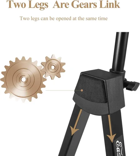 Miniatura 4 de Eastar Soporte para violín con lazos, soporte para guitarra acústica bajo, mandolina, banjo, soporte portátil y ajustable negro, fácil de instalar