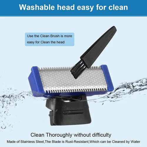 Miniatura 3 de LinMei Cabezal de repuesto para maquinilla de afeitar compatible con micro toques Gen 1 Solo Trimmer Head Hybrid Shaver cuchillas de repuesto